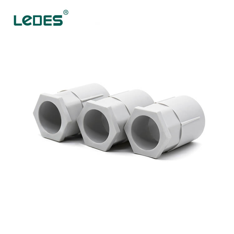 Ledes Lszh Adaptor with Lock Nut Conduit Accessories - Grey Ledes Lszh Adaptor with Lock Nut Conduit Accessories - Grey