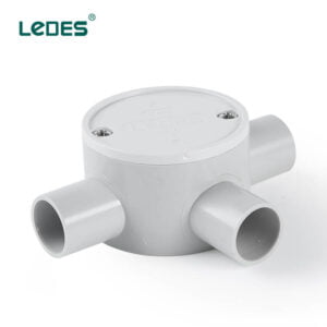 Ledes certifié CEI LSHF boîte de jonction extérieure 3 voies peu profonde