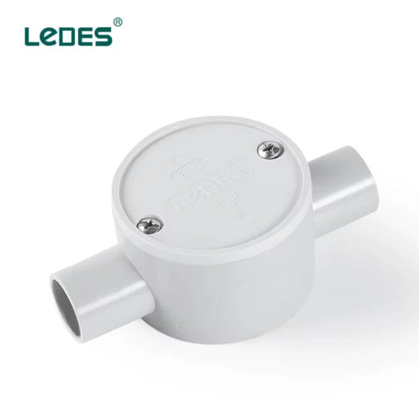 Ledes Iec & Asnzs Ip68 Junction Box Gery 2 Way Outdoor Electrical Box Pipe Fittings Manufacturer in Usa Canda Australian