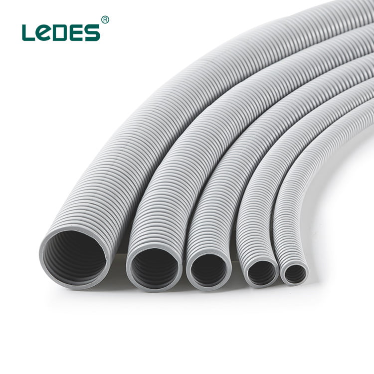Ledes Corrugated Conduit Electrical Flexible Pvc Pipes Grey Ledes Corrugated Conduit Electrical Flexible Pvc Pipes Grey