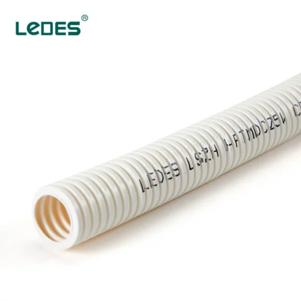 Ledes Lszh Electrical Conduit Ent Flexible Cable Wiring Piping Md Corrugated Halogen Free Conduits- White