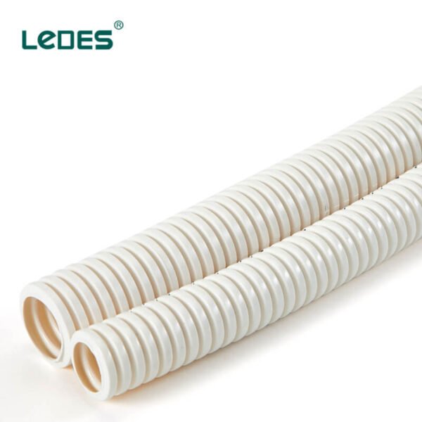 Ledes Flexible Electrical Conduit Lszh Concealed Conduit Hd Wiring Halogen Free Concrete Pipe - White