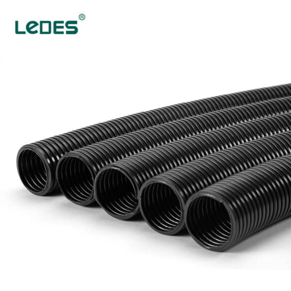 Ledes Conduíte Elétrico Flexível Painel Solar Conduítes Tubo De Plástico Corrugado - Preto
