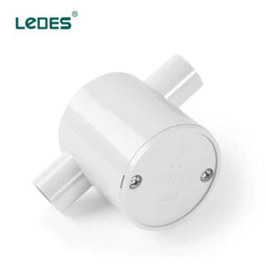 Caja de conexiones de plástico Ledes, caja eléctrica J subterránea, gris