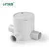 Ledes Pvc Gang Box Electrical Switch Boxes 3 Way Deep - Grey