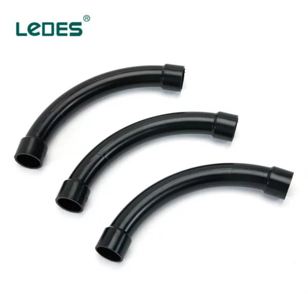 Ledes Sweep Bend Electrical Pvc Conduit Fittings - Black