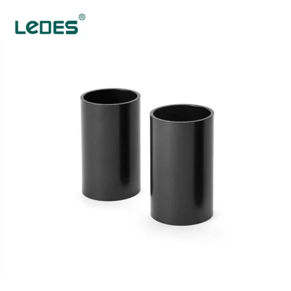 Ledes Conduit Coupling Pvc Pipe Connector Fittings - Black