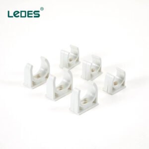 Ledes Accesorios para conductos eléctricos Abrazaderas para tubos de plástico Blanco