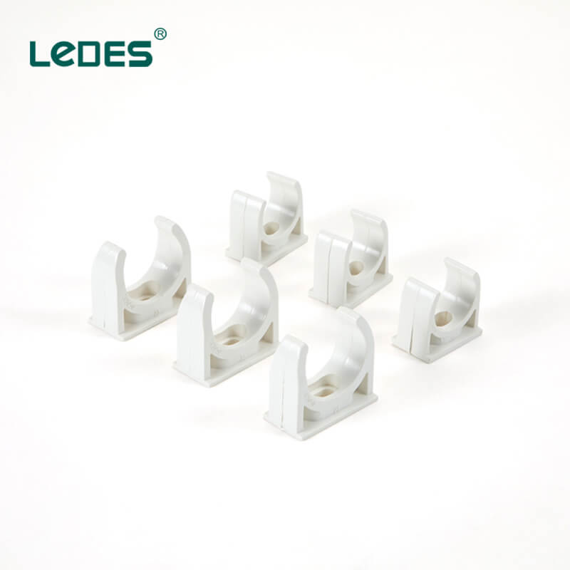 Ledes Electrical Conduit Fittings Plastic Pipe Clamps White Ledes Electrical Conduit Fittings Plastic Pipe Clamps White