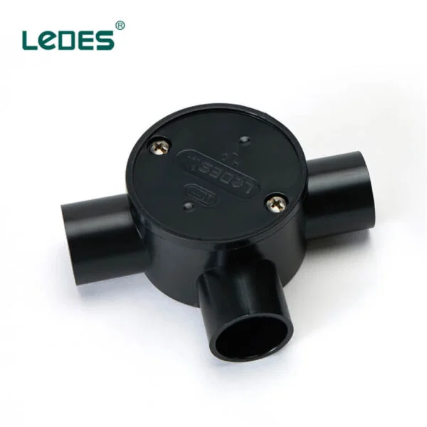 Ledes Plastic Electrical Boxes Lszh Junction Box - Black