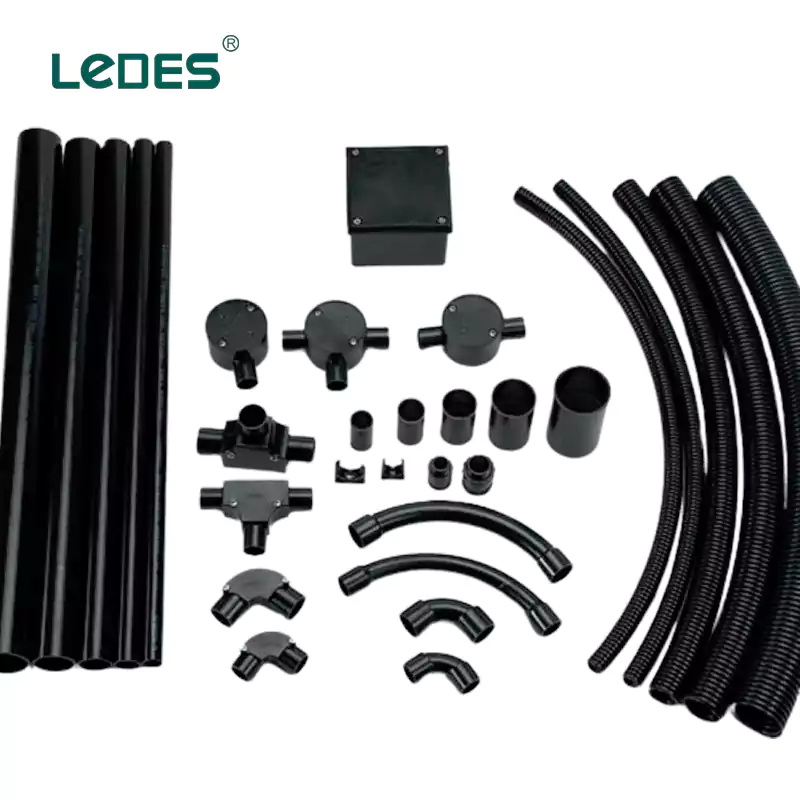 Ledes Iec En Asnzs Iso Certified Pvc Electrical Conduit and Fittings Manufacturer Ledes Iec En Asnzs Iso Certified Pvc Electrical Conduit and Fittings Manufacturer