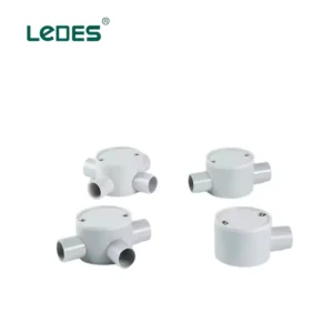 Caixa de junção de iluminação Ledes Caixas elétricas de 1 via de plástico