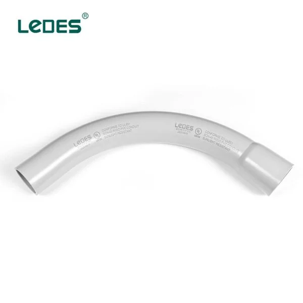 Ledes UL 인증 PVC 컨듀잇 벤드 90도 컨듀잇 피팅 액세서리 부품 도매 유통업체