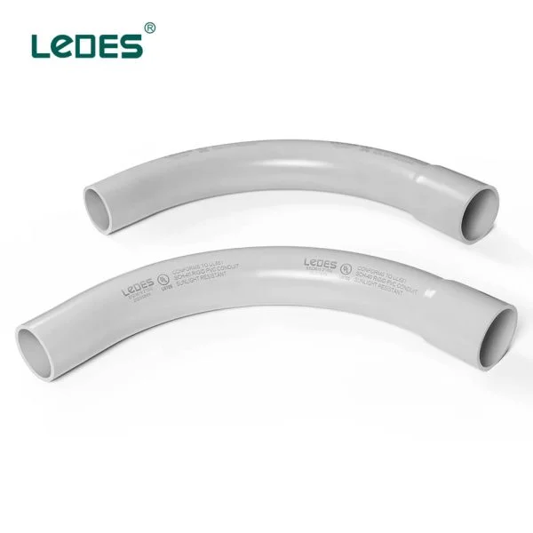 Ledes Ul Listed Electrical Conduit Bend 90 Degree Sch 40 Pvc Pipe Elbow Fitting Connectors - Gery