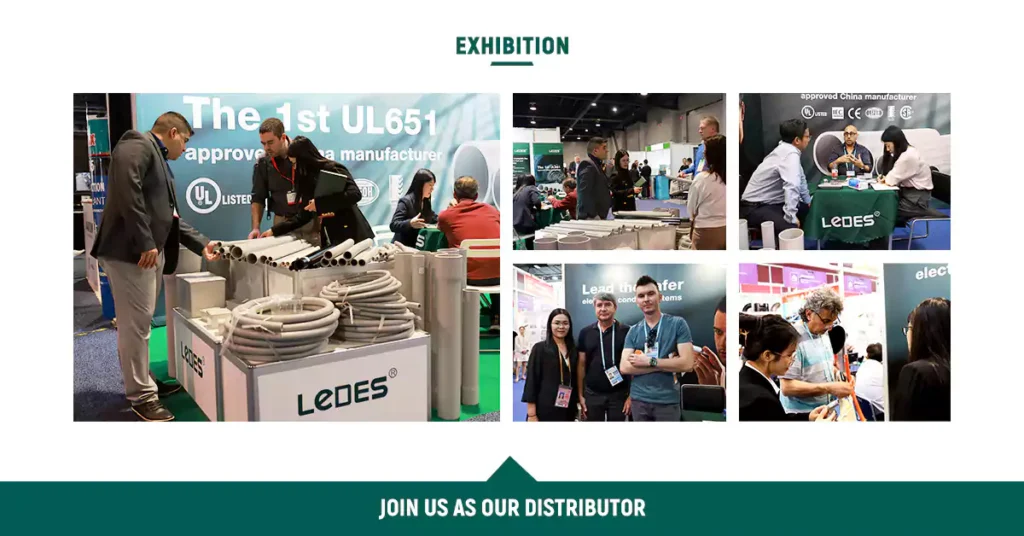 Ledes Exhibitions - Fabricant de conduits États-Unis Canada Mexique Nouvelle-Zélande Australie Pérou Chili Sri Lanka Espagne Colombie Royaume-Uni Singapour Hong Kong Brésil Corée Honduras Malte Samoa