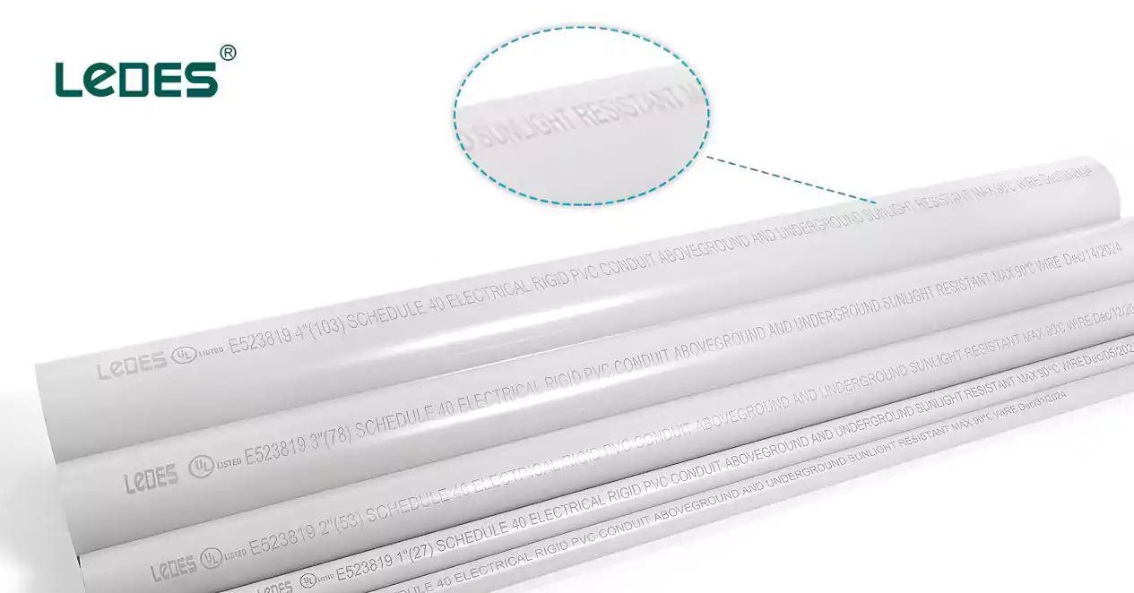 Sunlight Resistance for Pvc Conduit of Ul 651 Standard