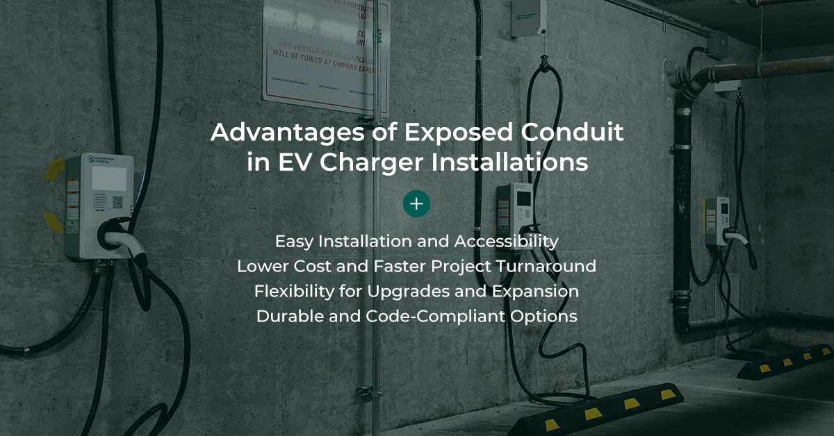Advantages of Exposed Conduit in Ev Charger Installations